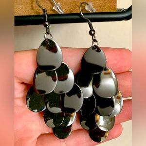 Charcoal Dangle Earrings